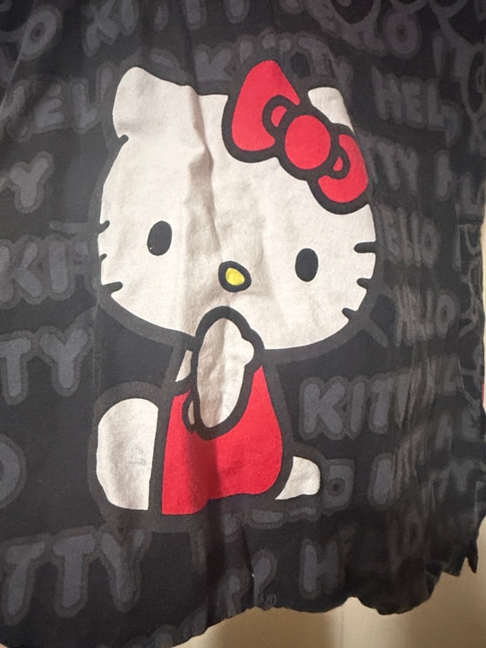 Hello Kitty Black Top with Red Accents - Scrub top - Picture 2 of 4